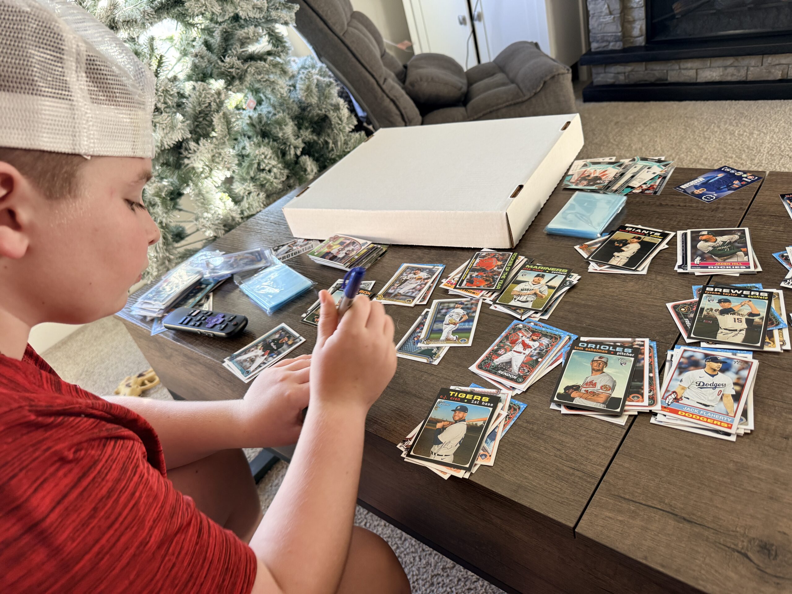 Stack of sport cards